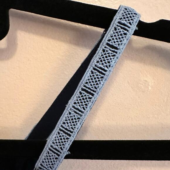 Anthropologie Maeve Daisy Cutout Eyelit Blue Tank Top Y2K 0 - Picture 9 of 10